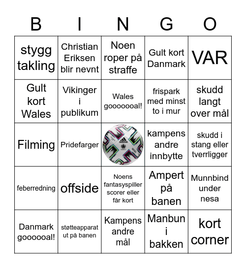 EM-bingo 2020 Bingo Card