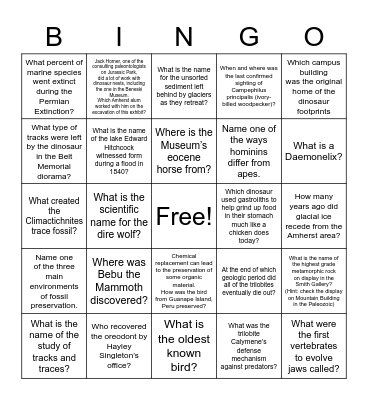 Beneski Bingo Card