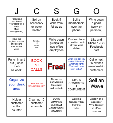 CSR BINGO Card