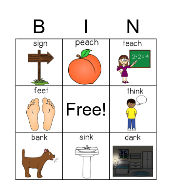 Initial Place Bingo Card