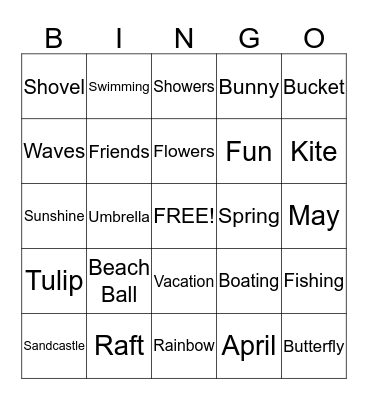 Spring BINGO Card