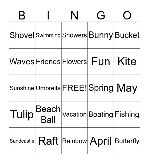 Spring BINGO Card