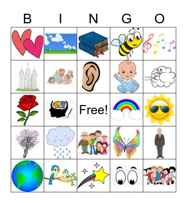 Heavenly Father Loves Me Bingo Card