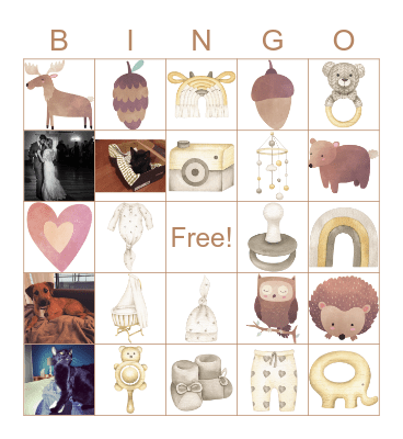 Baby Clark Bingo Card