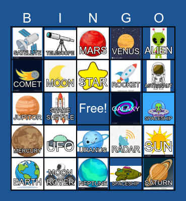 OUTER SPACE BINGO Card