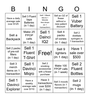 Fluent Fort Pierce BINGO Card