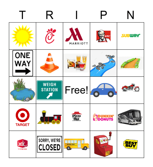 Tripn Bingo Card