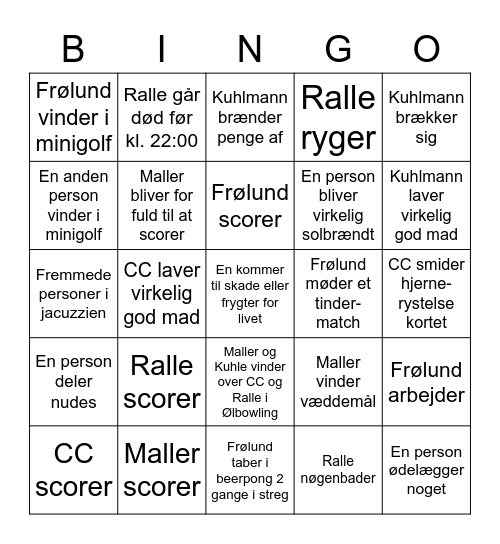 Blommestien Bingo 2021 Bingo Card