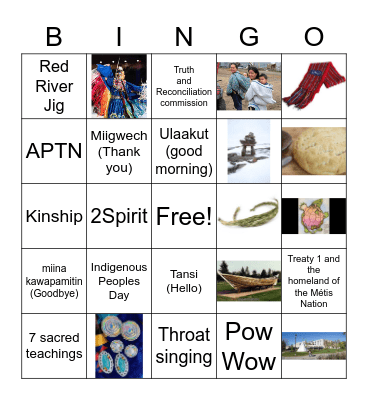 Indigenous People Day Bingo Card