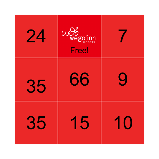 Wegoinn bingo! Bingo Card
