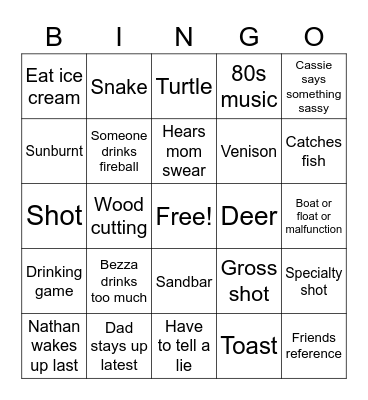 Girls Trip Bingo Card