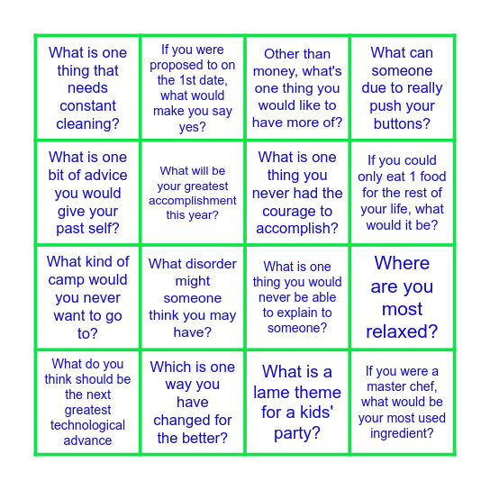 Women in Transition 2 Bingo Card