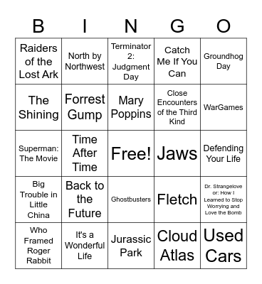 FAV MOVIE Bingo Card
