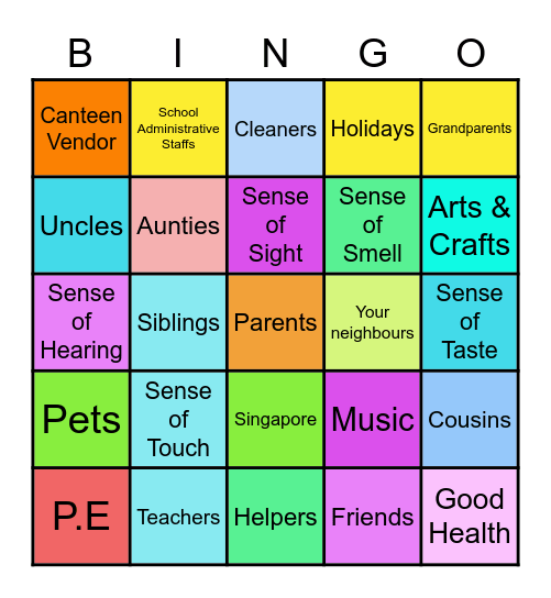 Appreciation and Gratitude Bingo Card