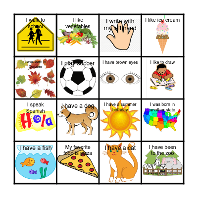 Get to Know Me BINGO Card