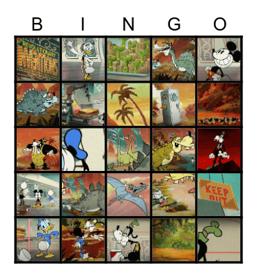 Outta  Time Goofy Bingo Card