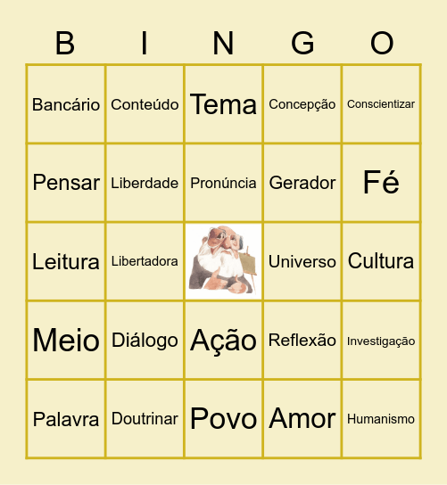 Bingo Paulo Freire Bingo Card