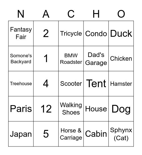 Final Fiesta! Bingo Card