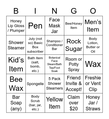 June Bingo Card