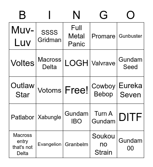 SRW 30 Series Bingo Card