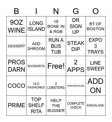 F-DAY BINGO Card