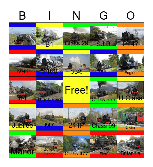 Railway Adventures across Europe Bingo Card