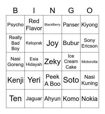 Bingo Card