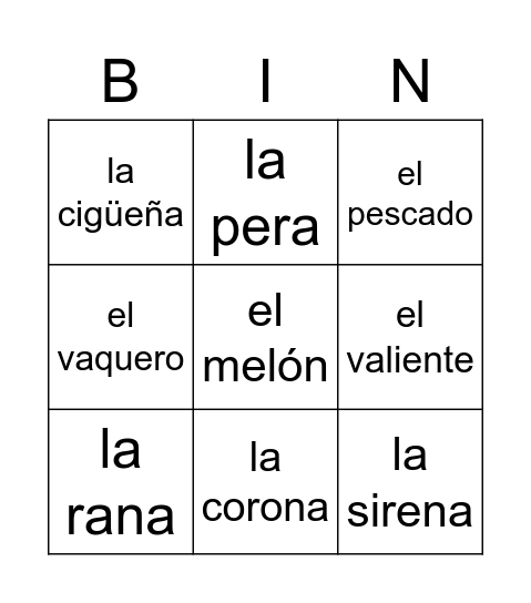 loteria ldaly Bingo Card