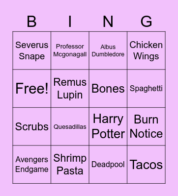 All About Tyler Bingo Card