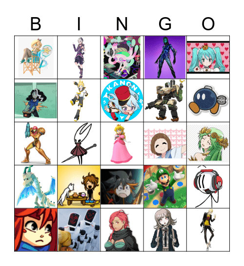 My characters Bingo Card