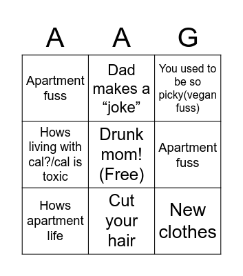 Family bingo Card