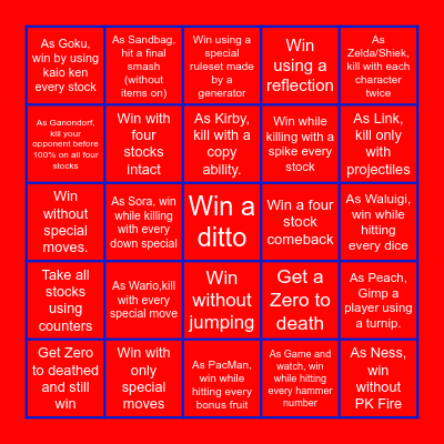 Mario Bingo Card