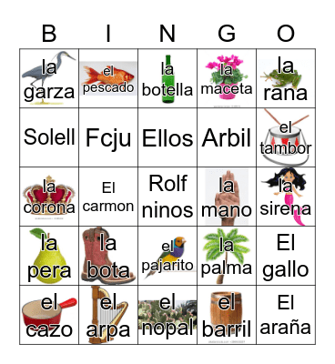 Loteria Mi Pueblito Bingo Card