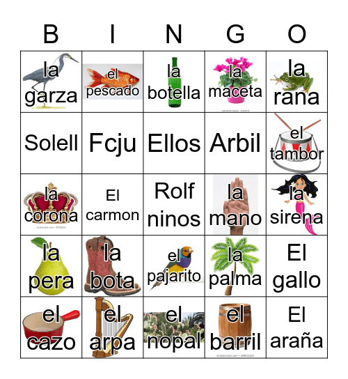 Loteria Mi Pueblito Bingo Card