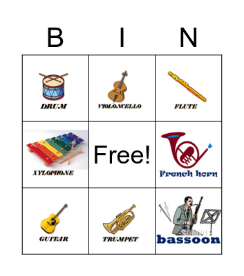 MUSIC Bingo Card