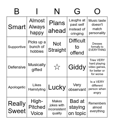Elle Bingo Card