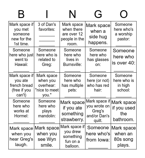 Happy March 21st Celebration! Bingo Card