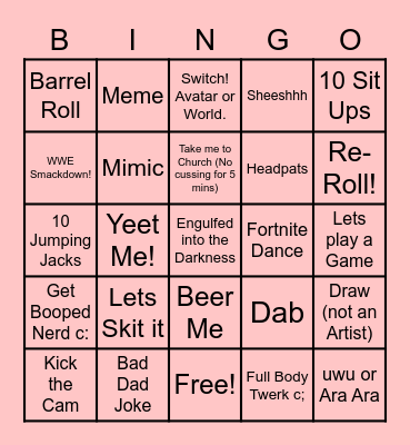 PachiNGO Bingo Card