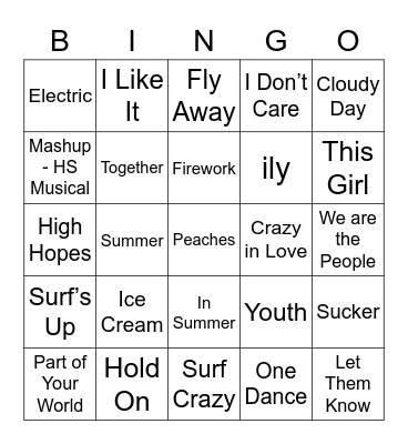 Summer Solstice and End of School Year SINGO! Bingo Card