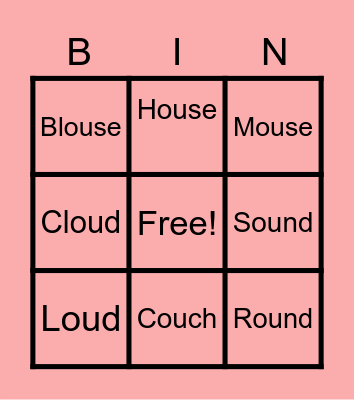 Ou Bingo Card