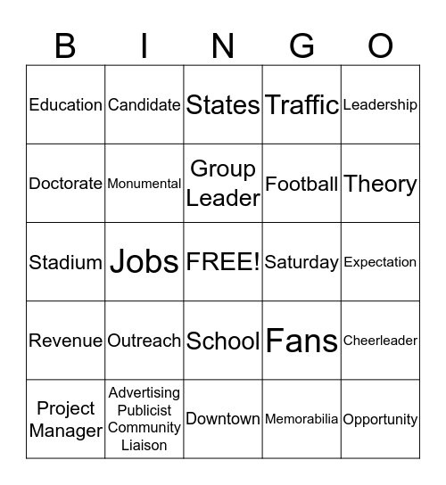 Expectation States Theory Bingo Card