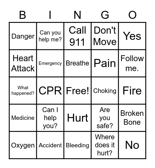 ASL Bingo Card