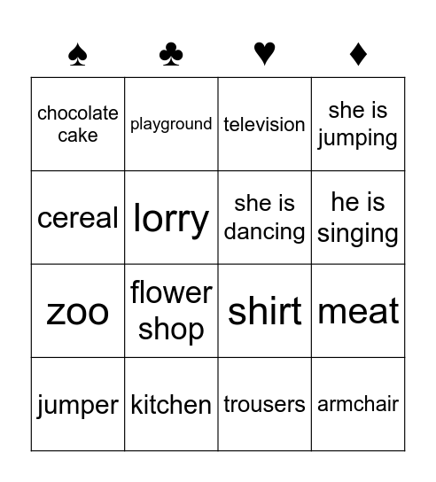 Big Bingo Card
