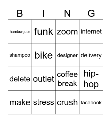 American Way of Life no dia-a-dia Bingo Card