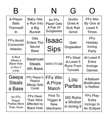 Tov's Custom s21 Bingo Card