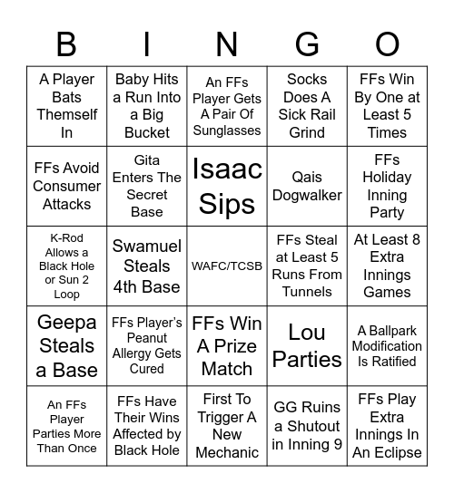 Tov's Custom s21 Bingo Card