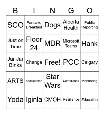 DAVE'S GOOD-BYE Bingo Card