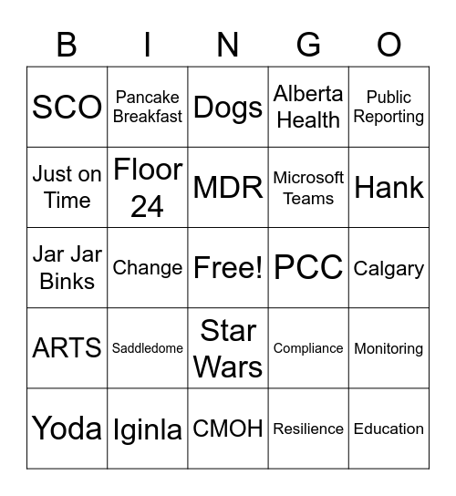 DAVE'S GOOD-BYE Bingo Card
