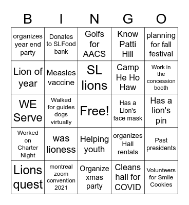 june Bingo Card