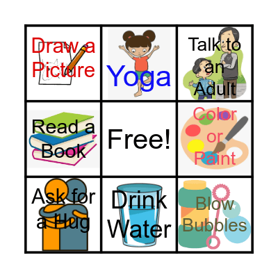 Coping Skills Bingo Card